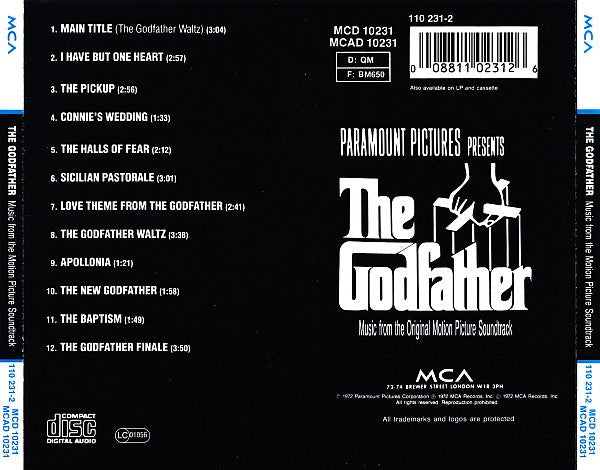 Nino Rota - The Godfather - Music From The Original Motion Picture Soundtrack [CD]