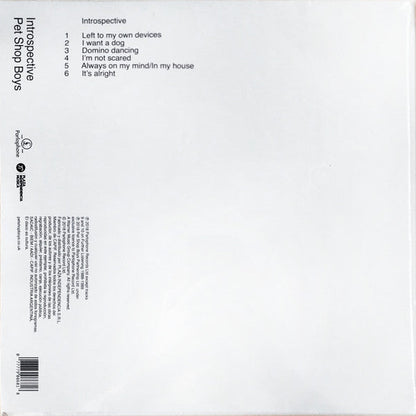 Imagen de la portada del disco Introspective del artista Pet Shop Boys