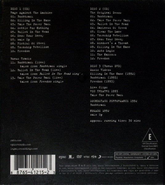 Rage Against The Machine - XX (Boxset Delux Edición Del 20º Aniversario) [CD/DVD]